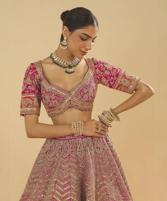 Ruhaaniyat Anahira Hotpink Lehenga Set 4