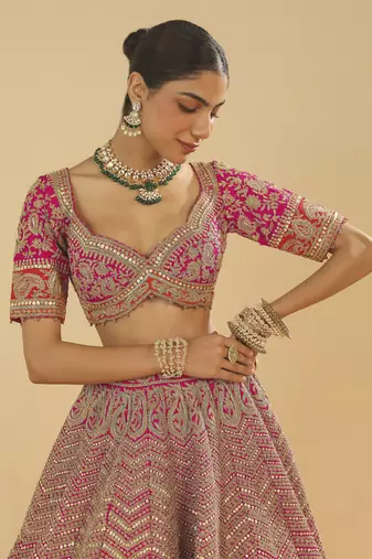 Ruhaaniyat Anahira Hotpink Lehenga Set