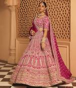Inaya - Hotpink Lehenga with Blouse and Dupatta