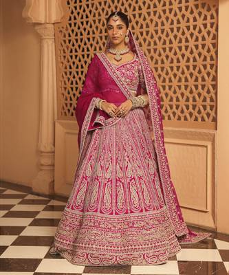 Inaya - Hotpink Lehenga with Blouse and Dupatta 2