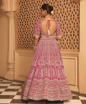 Inaya - Hotpink Lehenga with Blouse and Dupatta 3