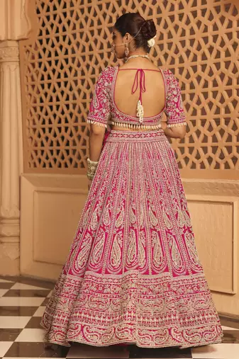 Inaya - Hotpink Lehenga with Blouse and Dupatta