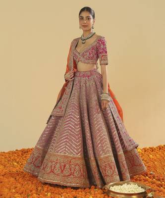 Ruhaaniyat Anahira Hotpink Lehenga Set 1