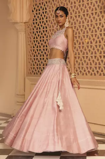 Humeyra - Rosepink Lehenga with Blouse and Dupatta