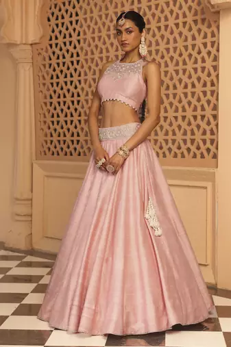 Humeyra - Rosepink Lehenga with Blouse and Dupatta