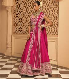 Ilma - Hotpink Lehenga with Blouse and Dupatta