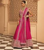 Ilma - Hotpink Lehenga with Blouse and Dupatta