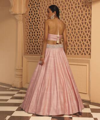 Humeyra - Rosepink Lehenga with Blouse and Dupatta 5