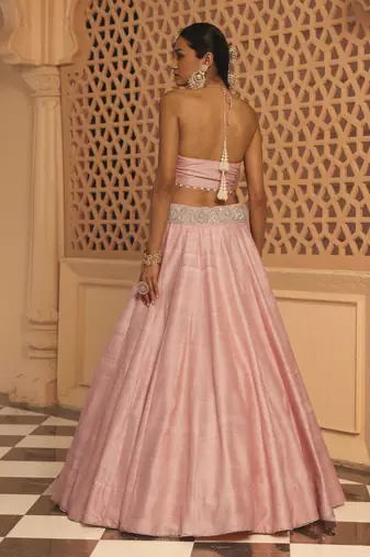 Humeyra - Rosepink Lehenga with Blouse and Dupatta
