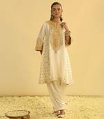 Arisana - daisy ivory short kalidaar chauga with salwar