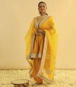 Amani - mustard a-line  kurta with salwar & dupatta