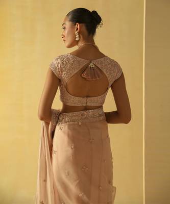 Maliha - rosepink saree set 2