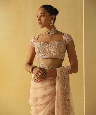 Maliha - rosepink saree set 3