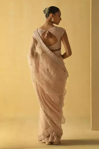 Maliha - rosepink saree set