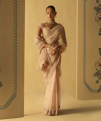 Maliha - rosepink saree set 1