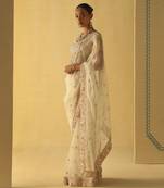 Maliha - daisy ivory saree set