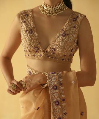 Hannah - gold saree set 3
