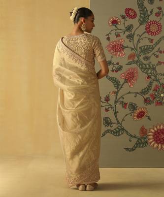 Saraa - brocade saree set 4