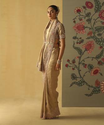 Zeenat - gold saree set 2