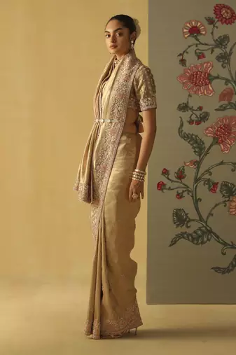 Zeenat - gold saree set
