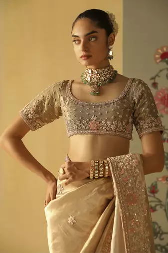 Zeenat - gold saree set