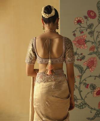 Zeenat - gold saree set 4