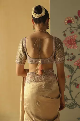 Zeenat - gold saree set