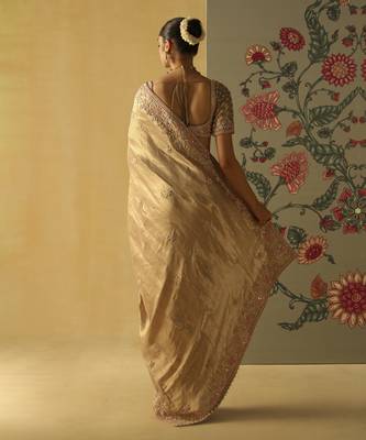 Zeenat - gold saree set 5