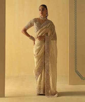 Maheen - gold saree set 1