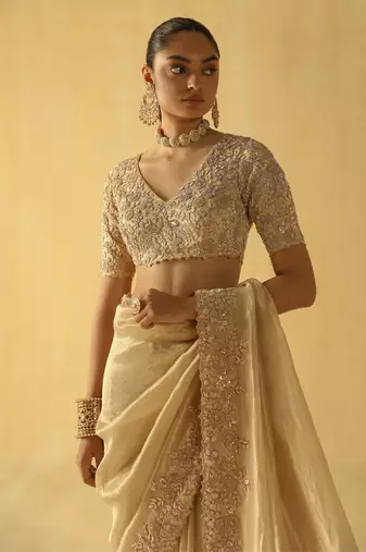 Maheen - gold saree set