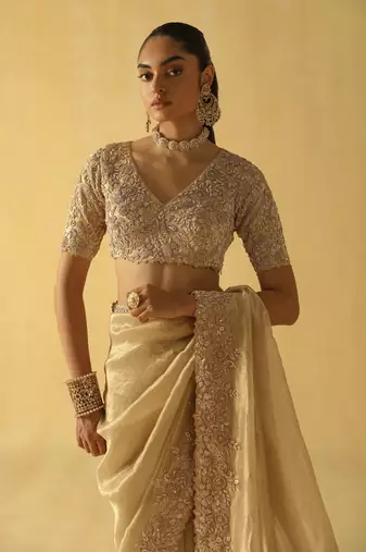 Maheen - gold saree set