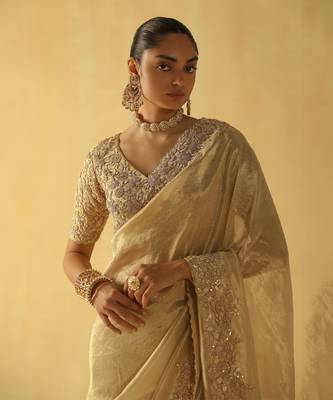 Maheen - gold saree set 5