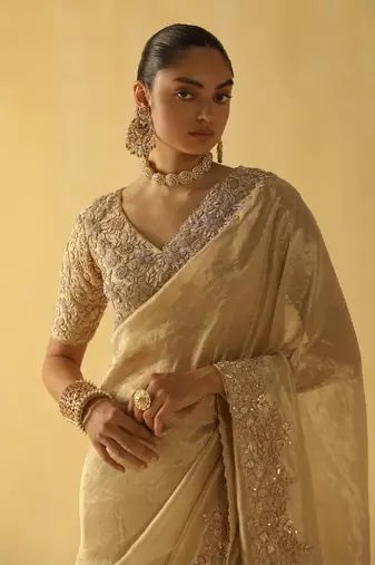 Maheen - gold saree set