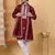 Men cotton silk ethnic motifs embroidered maroon kurta and trouser with stole