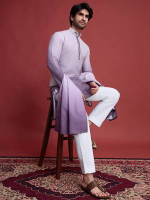 Exclusive festival wear viscose real mirror work kurta with dupatta collection 1