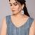 Grey floral print chiffon saree with unstiched blouse piece