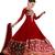 Dark Red Embroidered Georgette  Semi Stitched Anarkali Suit