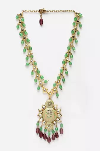 Peacock haar necklace