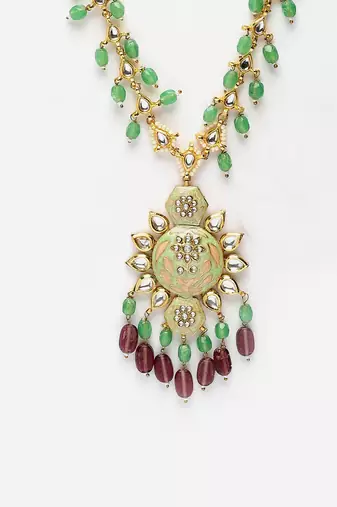 Peacock haar necklace