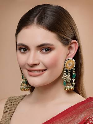 Orchid jhumka earring 1
