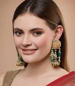 Orchid jhumka earring