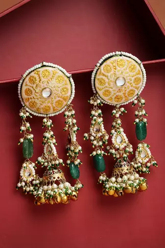 Orchid jhumka earring