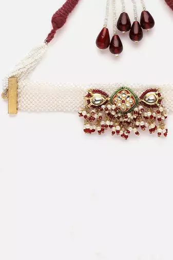 Gulabi guldasta chokar necklace