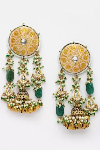 Orchid jhumka earring