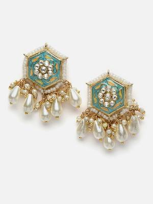 Neela samundar chokar with earrings jewellery set 5