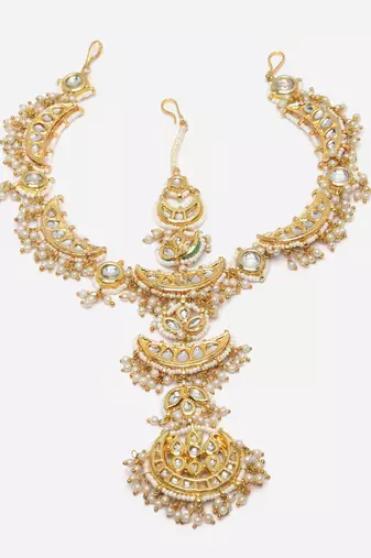 Zard roshni  matha patti hair jewellery