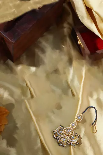 Oceanic sparkle maang tikka hair jewellery