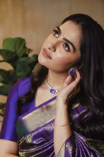 Blue Banarasi Soft Silk blend saree