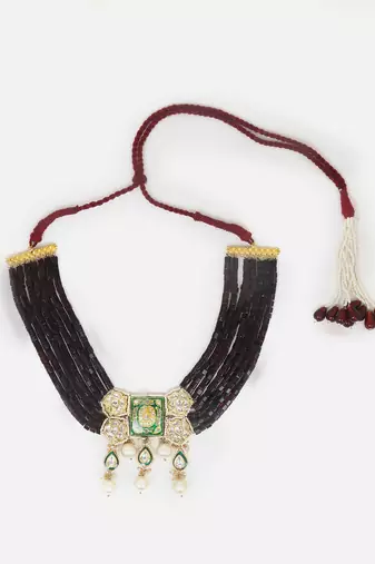 Heliotrope haar necklace