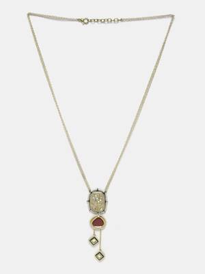 Burgundy blossom haar necklace 3